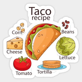 Taco Recipe Sticker